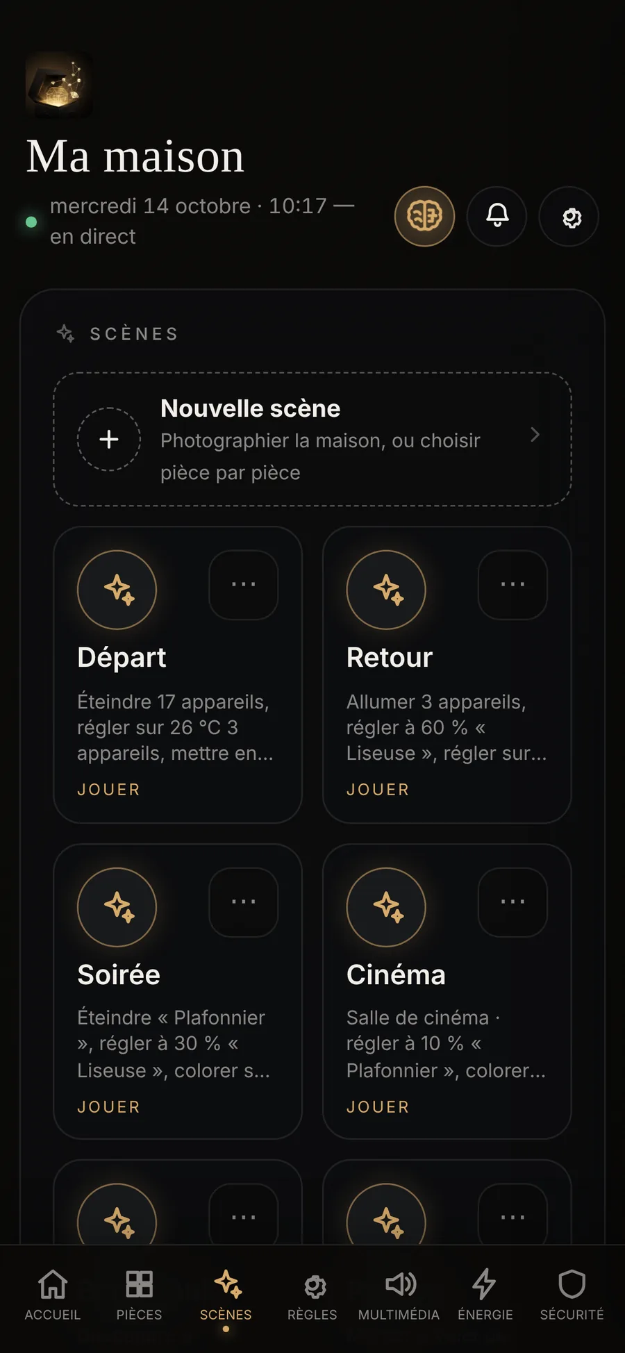 Les scènes de la maison, dont le Départ