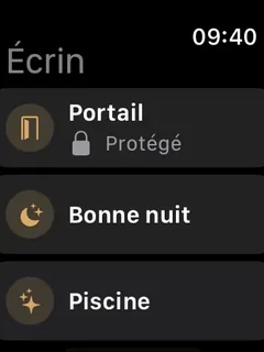 L'Apple Watch : le portail, Bonne nuit, la piscine
