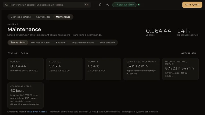 Le cloud, les mises à jour et la sauvegarde, dans ÉCRIN